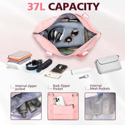 TOPBAG Travel Duffle Bag, Waterproof Weekender Bag Carry On Tote Bags for Women, Duffel Bag Sport Gym Bag for Men, Hospital Bag for Labor and Delivery, Overnight Bag Luggage Bag with Trolley Sleeve