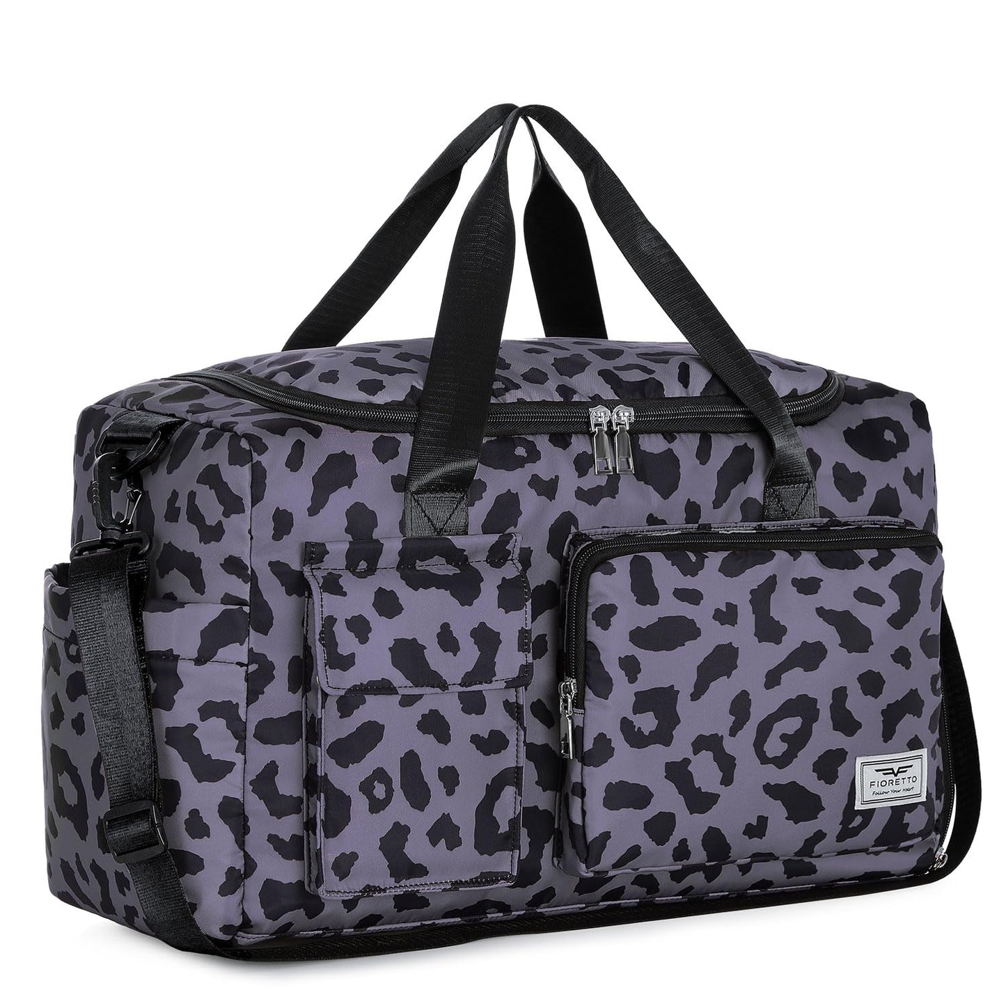 FIORETTO Women's Gym Duffle Bag with Shoes Compartment, 37L Capacity, Ideal for Travel, Gym, Sports, Duffel, Weekender