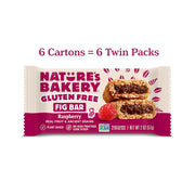 Nature’s Bakery Gluten Free Fig Bars, Raspberry, Real Fruit, Vegan, Non-GMO, Snack bar, 6 boxes with 6 twin packs (36 twin packs)