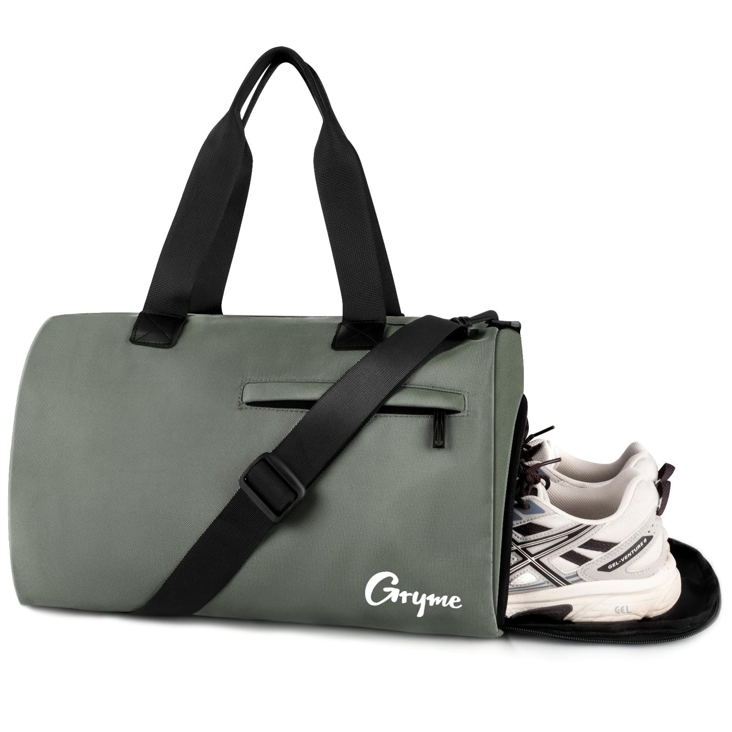 Gryme 15 Inch Small Gym Bag with Shoes Compartment and Wet Pocket, Mini Duffle Bag for Men & Women, Small Sports Bag for Travel Carry On, Swimming, Workout, Weekender Overnight