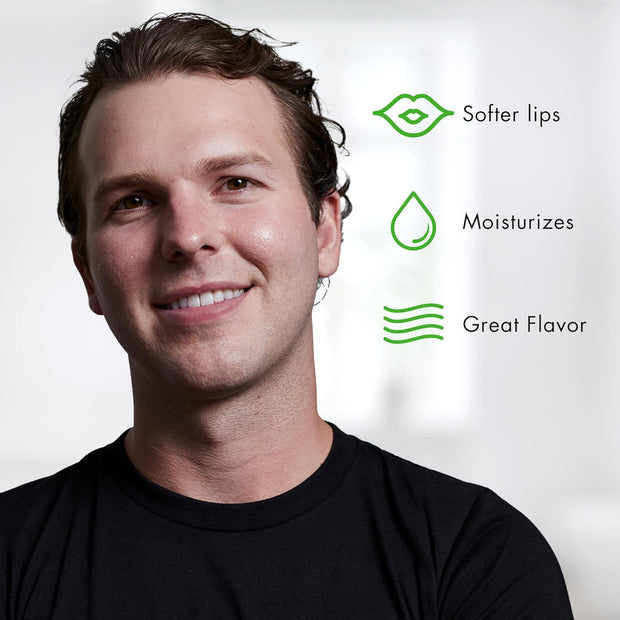 Tiege Hanley Hydrating Lip Balm, Peppermint - Moisturizing Lip Care Treatment Products for Dry & Cracked Lips - Hidratante de Labios