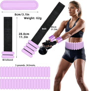 Silicone Adjustable Weighted Belt for Men & Women – DIY Weighted Walking & Exercise Belt with Removable Weights – Gym, Strength Training, Yoga, Hiking – Free Weight Adjustment for Wrist & Ankle