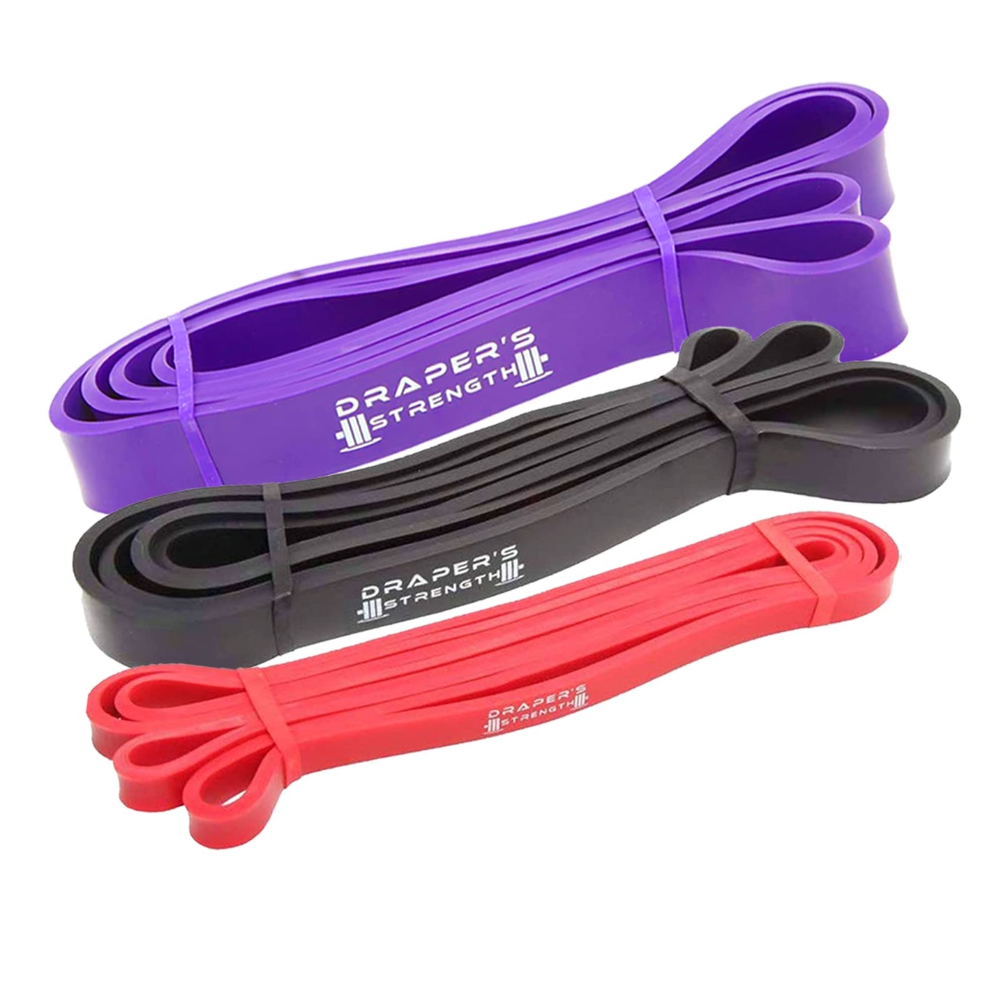 Draper's Strength Heavy Duty Resistance Stretch Loop Bands for Powerlifting Workout Exercise and Assisted Pull Ups