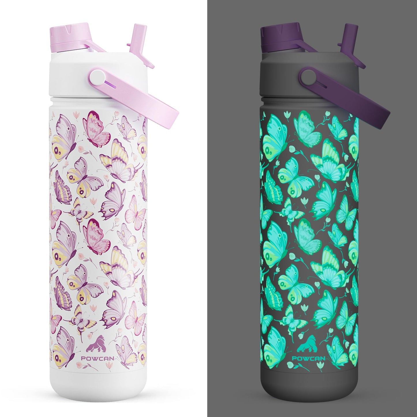 26 oz Insulated Water Bottle with 2-in-1 Straw and Spout Lid, Keep Cold 24H, Leak-Proof, Fits in Car Cup Holder, Stainless Steel Water Bottle for Sports, Travel, and School (Cotton Candy)