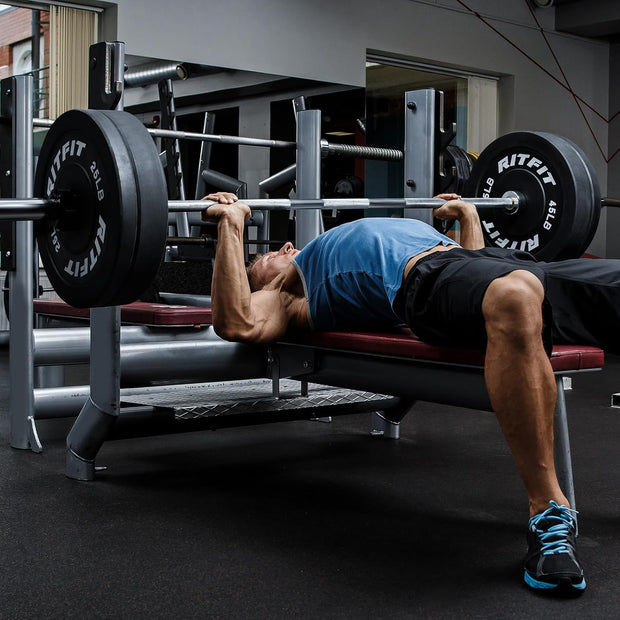 RITFIT 7FT Olympic Barbell for Strength and Weightlifting Training - 2 Inch Olympic Bar for Squat, Deadlift, Bench Press, Curl, Overhead Press - 500lbs/1000lbs/1500lbs Capacity