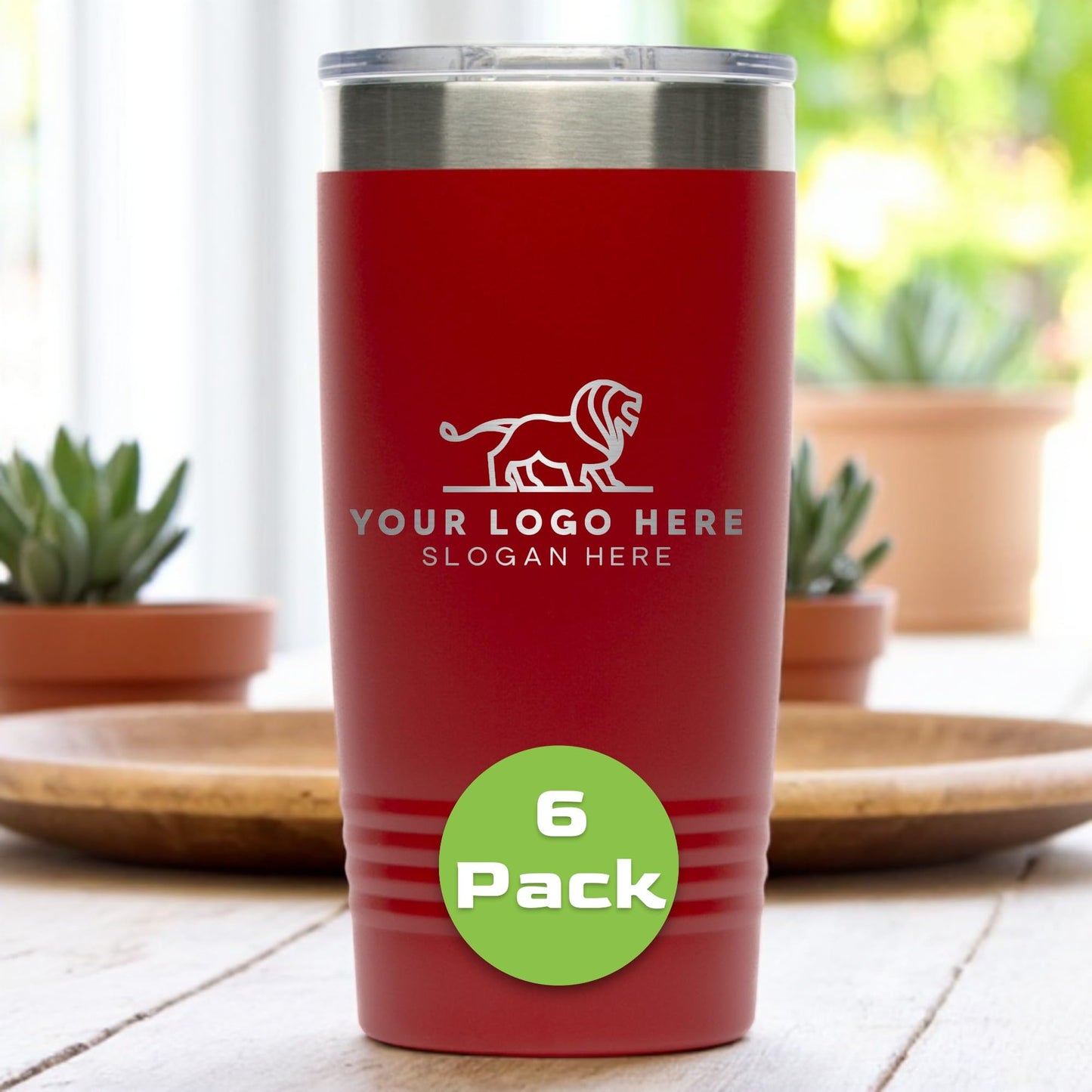 20oz Stainless Steel Tumbler - Upload Your Logo, Custom Engraved, Double Wall Vacuum Insulated Travel Mug, Ideal for Corporate Gifts, Events, and Sports Teams