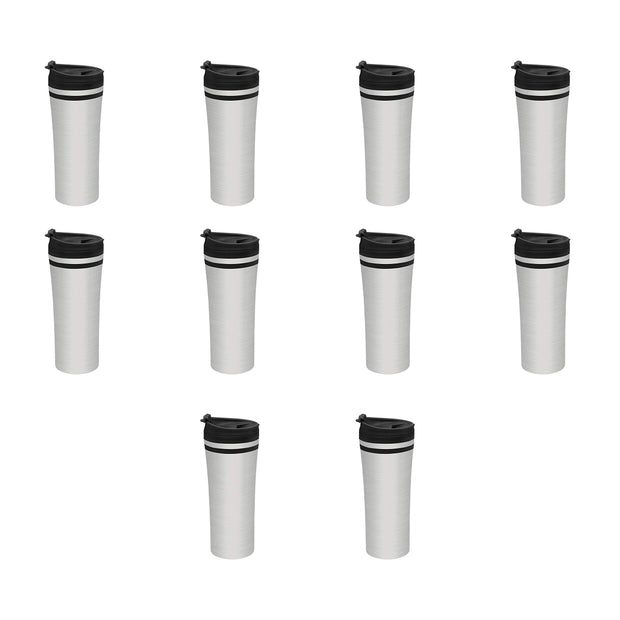 Personalized 15 oz. Mia Insulated Stainless Steel Travel Mugs - 10 pack Custom Text, Logo - Blue