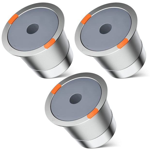 Noalto Reusable K Cups and Coffee Pods,Universal stainless steel k Cups for Keurig 2.0 and 1.0 Coffee Makers machine(2pack)