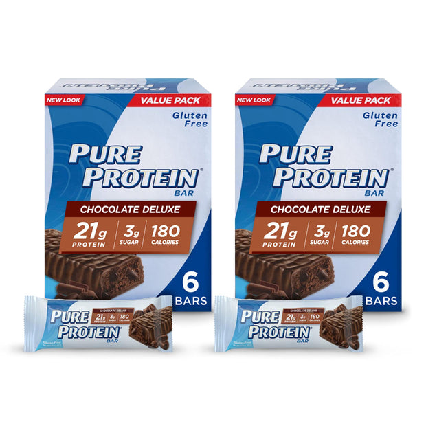 Pure Protein Galactic Brownie Bars - 12 Count Box | 20g High Protein, Gluten-Free, On-the-Go Snack | Ideal Pre & Post-Workout Fuel | Low Sugar, Great Taste!