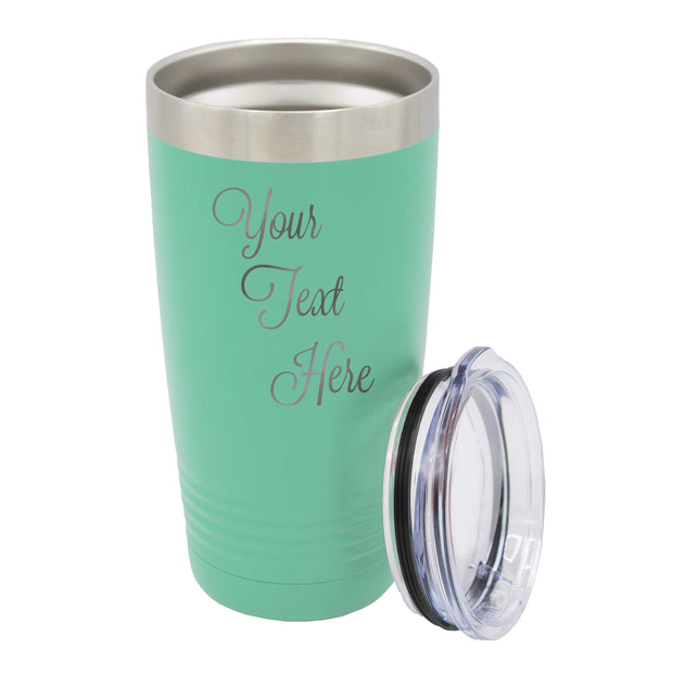 My Personal Memories Customized Personalized Stainless Steel Travel Tumbler with Lid - Engraved Double-Wall Vacuum Insulated for Him, Her Your Custom Text (20 oz, Black)