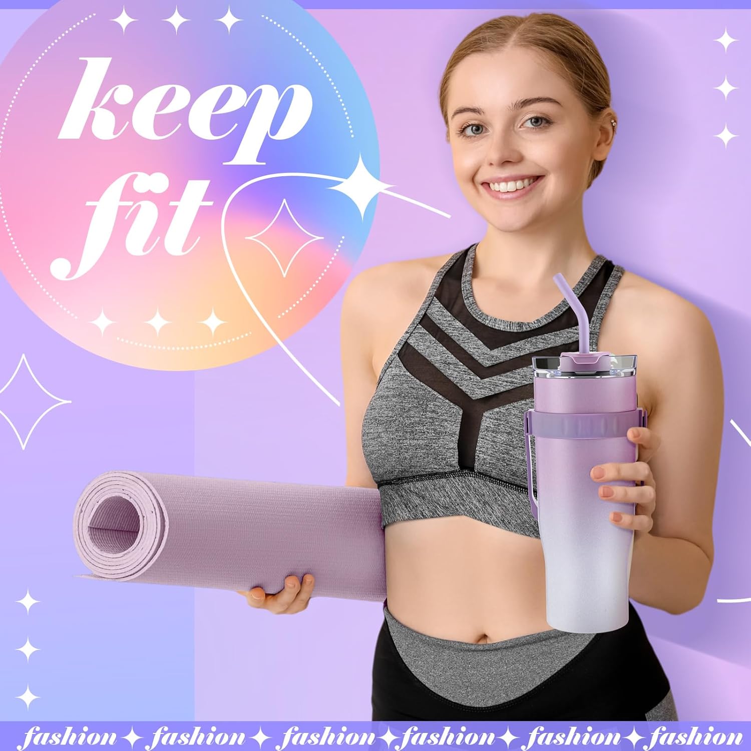 Poen 7 Pcs Pilates Essentials Kit for Women Home Workout Pilates Equipment Ring and Ball Set with 11.81 Inch Circle 9.84 Inch Yoga Ball Resistance Bands Cup Bag Socks for Beginners