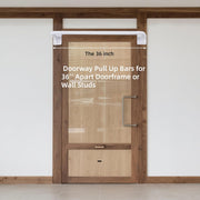 Wall Mounted Doorway Pull Up Bar, Heavy Duty Strength Training Pull-Up Bars for Doorframe, Support Beam or Joist Mount Thick Metal Sturdy Construction Support 500 lbs