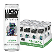 Lucky Energy Sugar Free Energy Drinks 16 Fl Oz Cans (Pack of 10) Healthy Energy Drink Variety Pack with Maca, Ginseng, Taurine, Beta-Alanine, 200mg Caffeine (Packaging may vary).