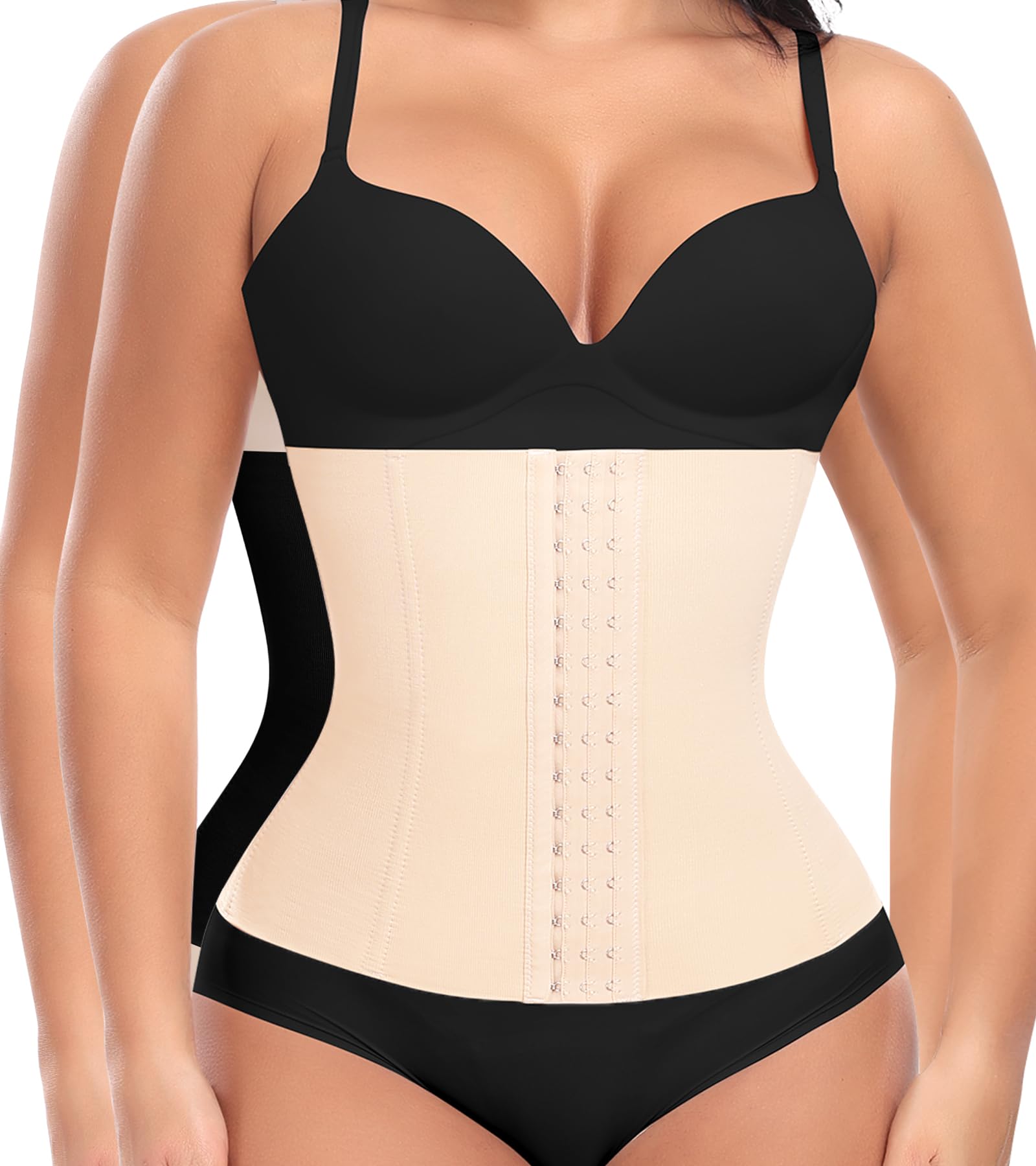 Ganado Waist Trainer for Women Corset Shapewear Tummy Control Waist Cincher Underbust Postpartum Girdle Body Shaper