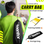 Teenitor Agility Ladder Speed Ladder Training Ladder for Soccer, Speed, Football Fitness Feet Training Carry Bag Agility Training Equipment 13 rungs, 23 feet