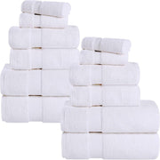 Superior Zero Twist 100% Cotton Bathroom Towels, Super Soft, Fluffy, and Absorbent, Premium Quality 6 Piece Towel Set with 2 Washcloths, 2 Hand Towels, and 2 Bath Towels, Coral