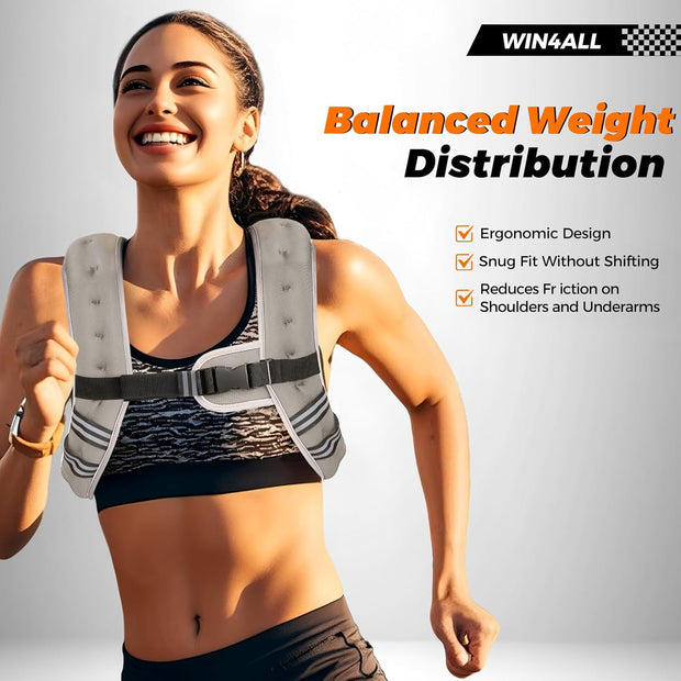 Weighted Vest Woman, 6lb/8lb/12lb/16lb/20lb, Adjustable Women Weighted Vest for Walking, Strength Training, Running, Fitness, Muscle Building, Black