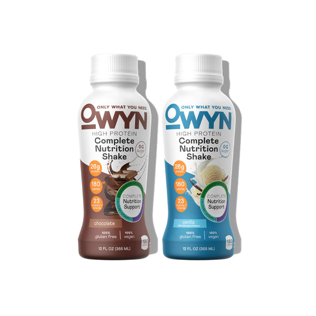 OWYN Only What You Need Protein Shake, High Protein Complete Nutrition Drink, Chocolate, 12 Fl Oz (12 Pack)