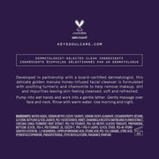 Keys Soulcare Golden Cleanser, Foaming Face Wash Gently Removes Dirt, Makeup & Impurities, Soothes Skin with Manuka Honey, Cruelty-Free, Calming Scent