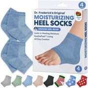 Dr. Frederick's Original Moisturizing Heel Socks for Cracked Heel Treatment - 2 Pairs - Stop Cracked Heels in Their Tracks