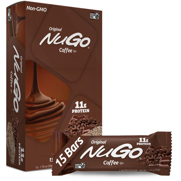 NuGo Protein Bar, Dulce De Leche, 15g Protein, Gluten Free, 15 Count