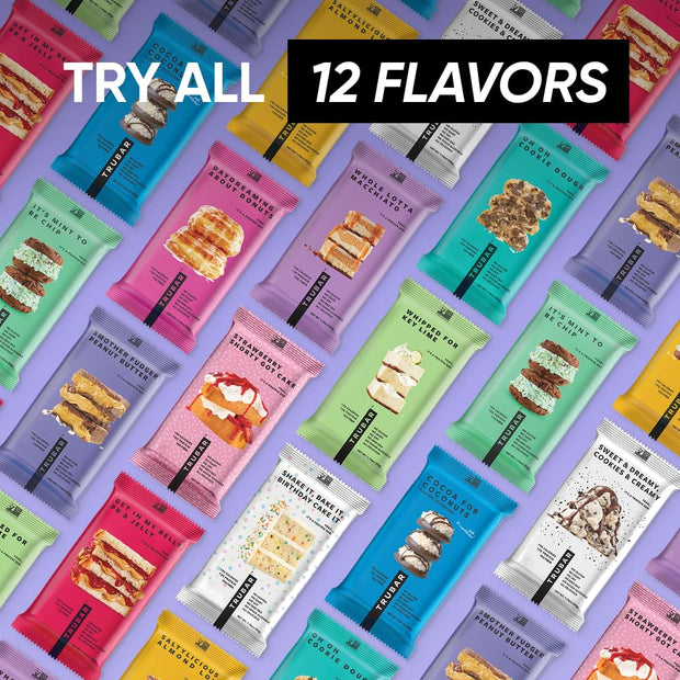 TRUBAR Vegan Protein Bar, Whole Lotta Macchiato, Gluten Free, Plant Based Protein, Dairy Free, Non GMO, Soy Free, No Sugar Alcohols, 12G Protein, 12G Fiber, 23G Carb, On the Go Snack Bars, 12 CT