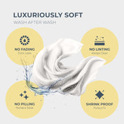 THREAD SPREAD 100% Egyptian Cotton King Size Sheets Set - Luxury 1500 Thread Count Egyptian Cotton Sheets King Size, Silky Soft, Cooling, Sateen Weave 17" Deep Pocket Bed Set - White