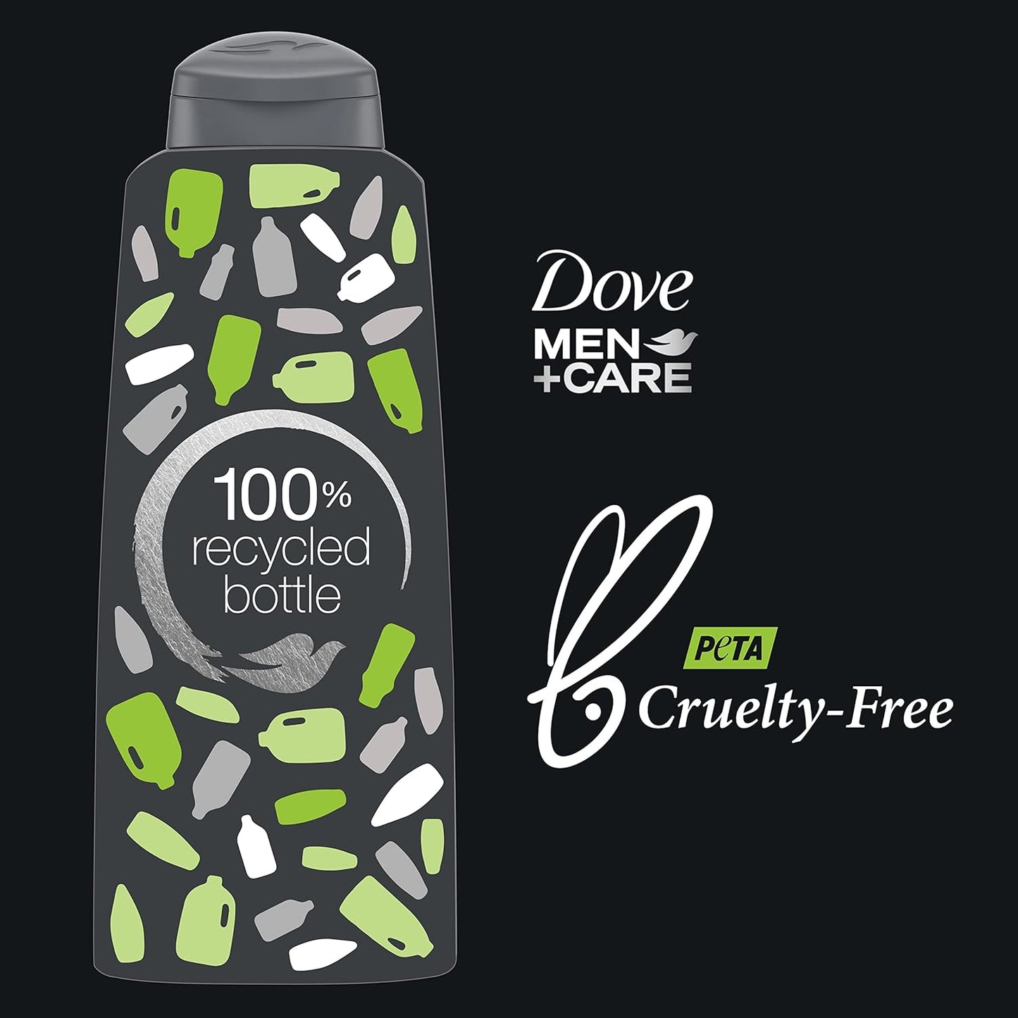 DOVE MEN + CARE 2 in 1 Shampoo and Conditioner For Healthy-Looking Hair Lime + Cedarwood Naturally Derived Plant Based Cleansers 20.4 oz 3 Count