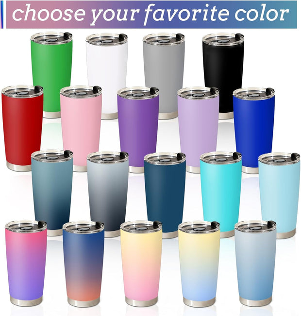 Personalized Coffee Tumbler with Pictures Text Logo Name, Custom Stainless Steel Tumbler with Lid and Straw, Coffee Travel Mug Cups, 20oz Personalized Birthday Gifts for Women Men Office