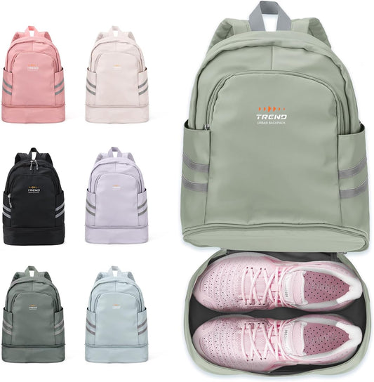 coofay Gym Backpack For Women Waterproof Backpack With Shoe Compartment Lightweight Travel Backpack Sports Backpacks Small Gym Bag