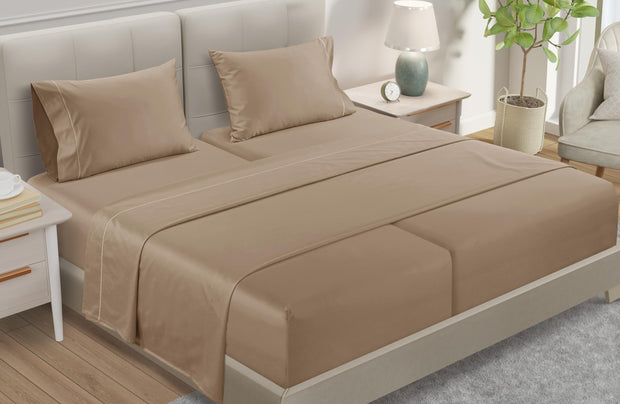 100% Egyptian Cotton Sheets King Size Sheets Set with Fully Elasticated Fitted Sheet & Pillowcase sets, 800 TC Hotel Collection Deep Pocket King Sheet Set, No Pill Soft Breathable Luxury White Bedding