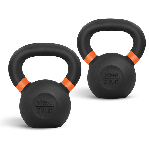 Yes4All Powder Coated Cast Iron Kettlebell Strength Training Kettlebells Weight Set for Full Body Workout, Home Gym