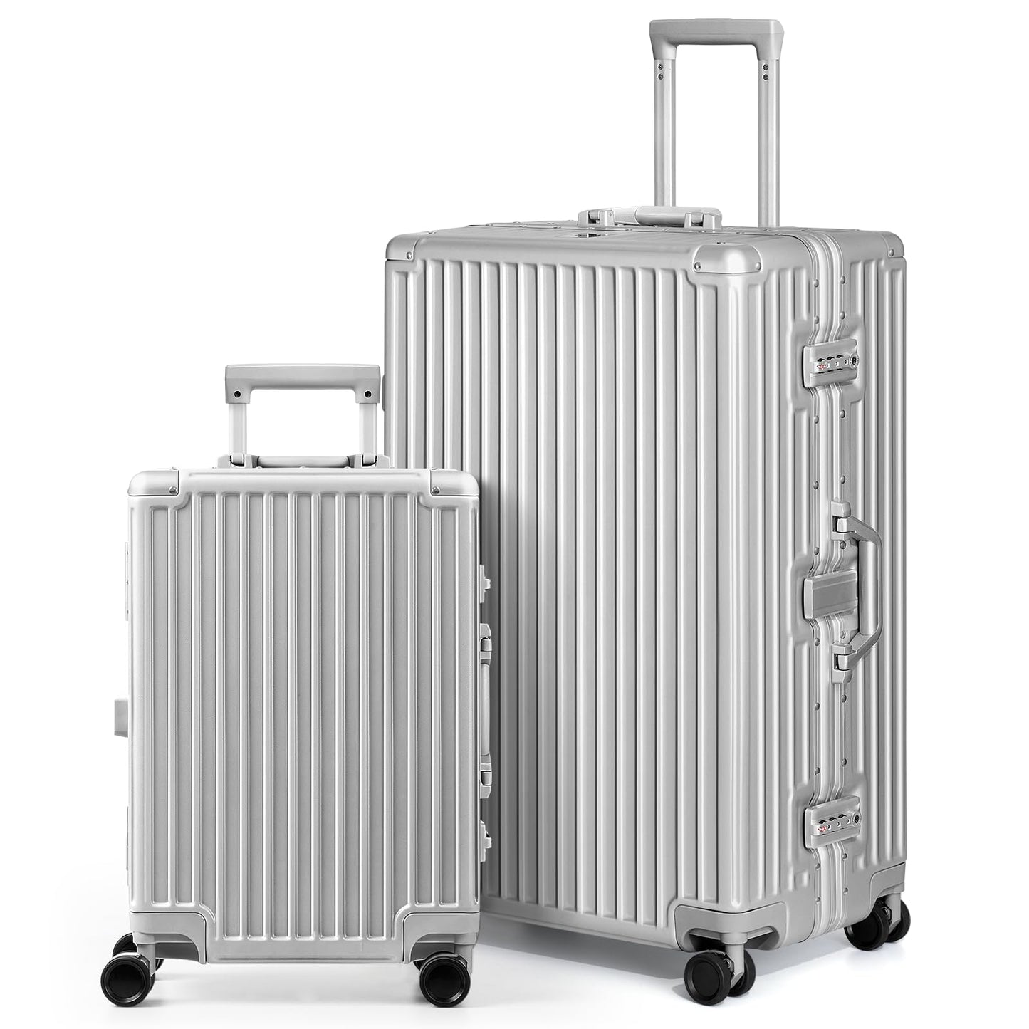 AnyZip Luggage Aluminium Frame Suitcase Hard Shell TSA Lock No Zipper 28In Black