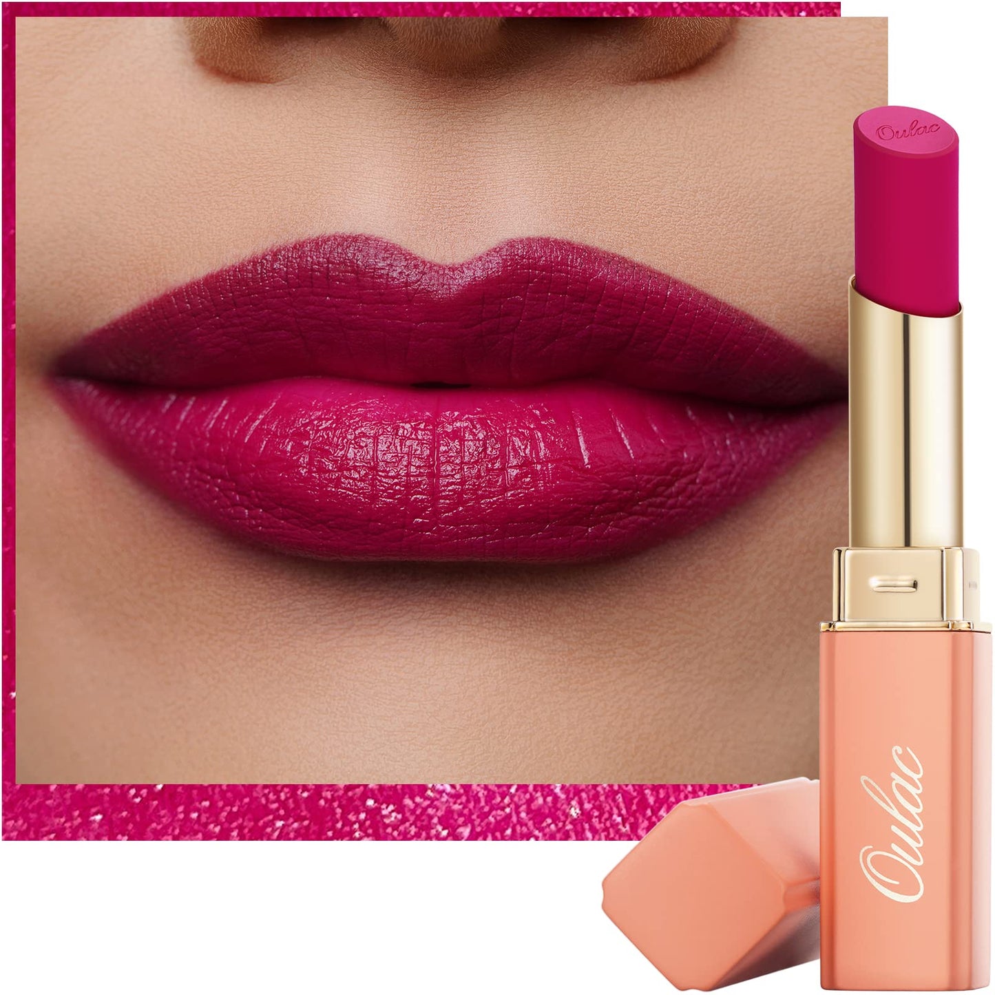 Oulac Beige Lipsticks for Women, Pale Nude Matte Lip Base, Full Coverage Lip Color, Satin Matte Finish, Cream Texture, Hydrating, Infused with Hyaluronic Acid, Vegan & Clean Beauty 4g SG01 Bare