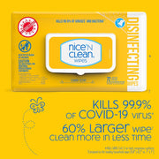Nice 'N Clean Disinfecting Surface Wipes 304ct | Cleans & Disinfects Home & Kitchen Surfaces | Fresh & Lemon Scent