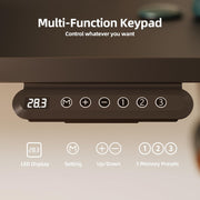 INNOVAR Electric Standing Desk, Adjustable Height Stand up Desks, 48 x 24 Inches Sit Stand up Desk for Home Office Computing, 3-Preset Memory Height Ergonomic Rising Desks, Black