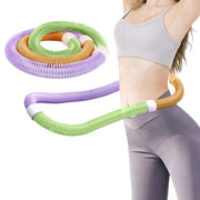 Weighted Soft Hula Circle for Adults - 3.3lb Foldable Fitness Hoop, Portable Home Gym Adults Body Waist Slimming Exercise Equipment