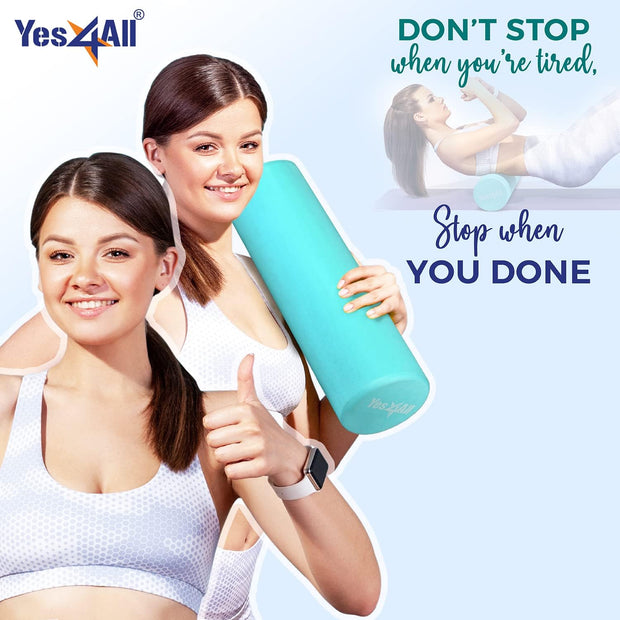 Yes4All EVA Firm Foam Roller for Back - Round Back Roller for Exercise, Yoga & Pilates 12/18/24/36 inch