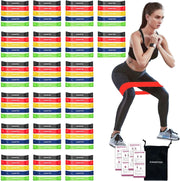 100 PCS Bulk Resistance Bands, Loop Exercise Bands Set for Gym Members Sports Class Students Gift, 5 Pieces Each Set with Storage Bag, Fitness Bands for Outdoor Home Gym Yoga Pilates