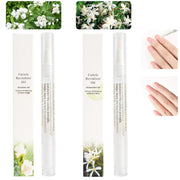 Meschett 2PCS Cuticle Oil Pens for Nail Care,Cuticle Revitalizer Oil Pen with Soft Brush,Cuticle Oil to Prevent Nail Cracking and Dry (Peach & Strawberry Flavor)