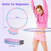 Weighted Detachable Exercise Ring, 2 to 5lb Adjustable, 8 Sections Portable for Indoor and Outdoor, Great for Adults and Beginners, by SEANCHEER