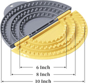 Tortilla Sealer,SELERS,Tacos tortilla crimper Maker Large,Removable & Adjustable 4"-6''-8" Crust,For Burritos,Pasties,Tortilla,Dumplings,Sandwich,Grey Yellow