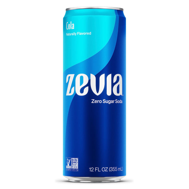 Zevia Zero Sugar Soda, Cola, 12 Ounce Cans (Pack of 12)