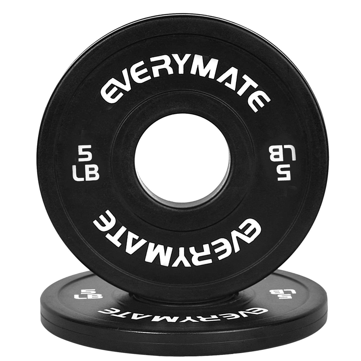 Black Change Weight Plates 1.25LB 2.5LB 5LB Set Fractional Olympic Bumper Plates for Cross Training Steel Insert Strength Training