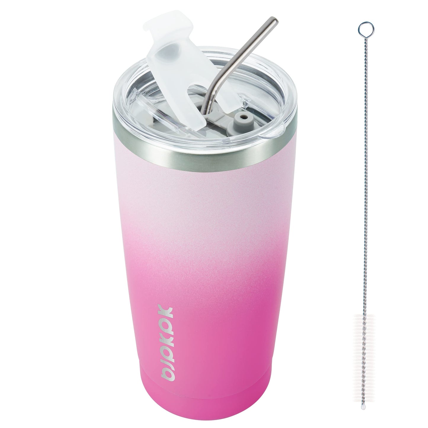 BJPKPK Insulated Stainless Steel Tumbler, Coffee Cup with Lid and Straw, Double Wall Vacuum Travel Mug, Powder Coated Leakproof Tumbler Cup,Oasis