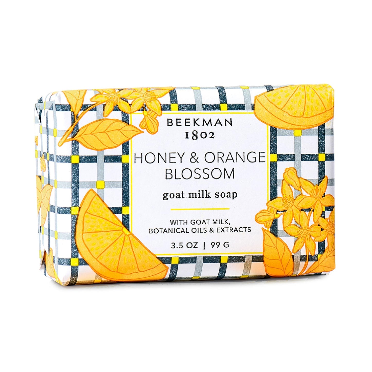 Beekman 1802 Goat Milk Body Soap Bar 3-Piece Set, Sunshine Lemon - Scented - 3.5 oz - Nourishes, Moisturizes & Hydrates - 100% Vegetable Soap with Lactic Acid - Good for Sensitive Skin - Cruelty Free