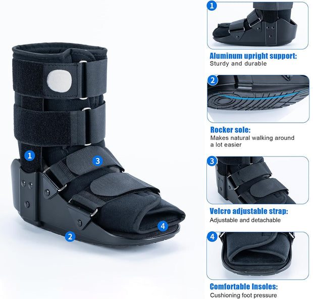 kefit Walking Boot Fracture Boot for Broken Foot, Sprained Ankle-Medium
