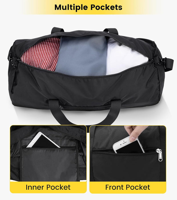Vorspack Duffel Bag 20-24-28 Inches Foldable Gym Bag for Men Women Duffle Bag Lightweight with Inner Pocket for Travel Sports