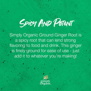 Simply Organic, Ground Ginger, Organic, 1.64 Oz