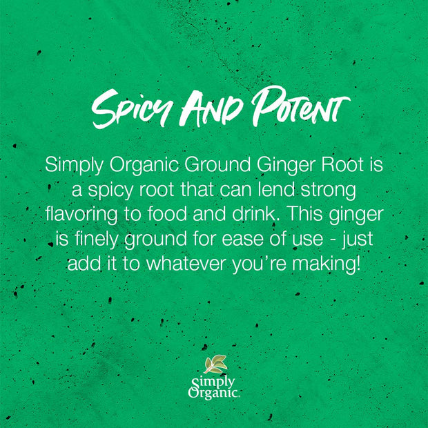 Simply Organic, Ground Ginger, Organic, 1.64 Oz